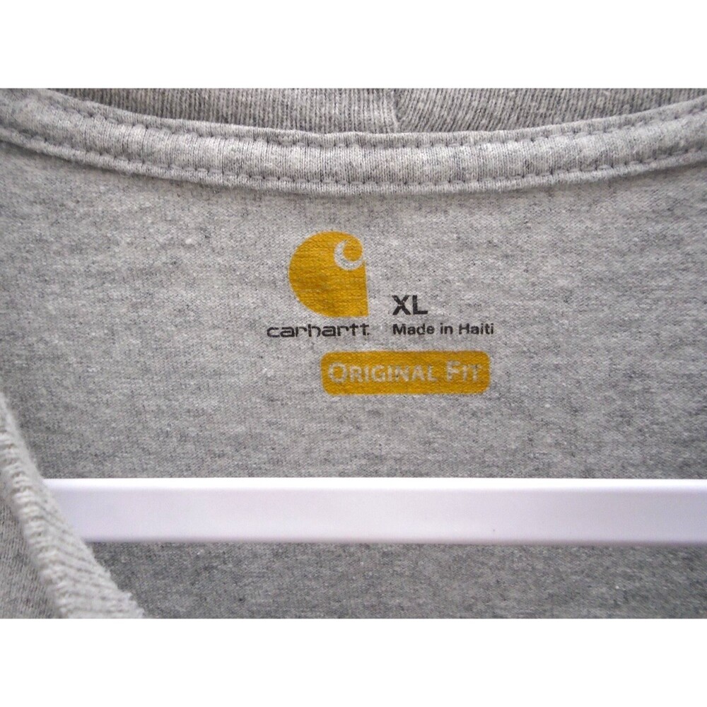Carhartt K126 Mens Size XL Mid-weight Long Sleeve Oversized Gray Workwear - Picture 3 of 8